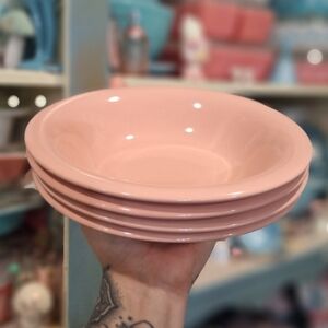 4 Vintage Pink Pronto Bowls , 1980s Retro Pink Cereal Soup Bowls, Ceramic